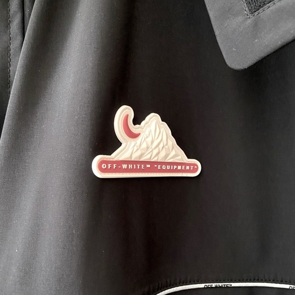 Off-White Equipment Black Technical Shell Jacket Windbreaker Water Repellent L‌‍ - Picture 2 of 16